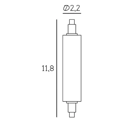 DESIGN BY US LED tyčová lampa Lightsaber, R7s, 10 W, 2 700 K, stmívatelná