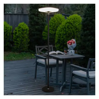 Eco-Light Solární stojací lampa Solara LED s dobíjením, černá, výška 170 cm, hliník