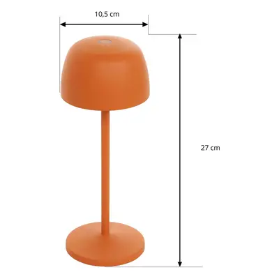 Lindby Nabíjecí stolní lampa LED Lindby Areitty, oranžová, sada 2 kusů