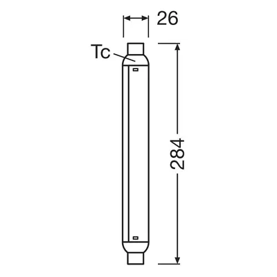 OSRAM LED žárovka OSRAM S15, S19, 28,4 cm, 7 W, 2 700 K