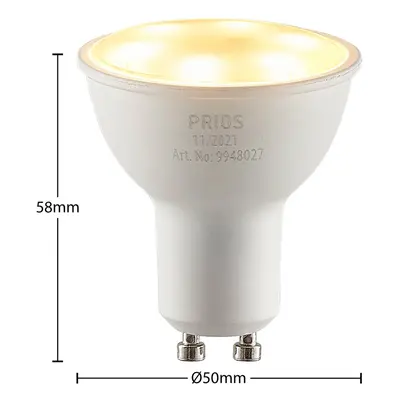 PRIOS LED reflektor GU10 5W 2 700K 120° sada 10ks