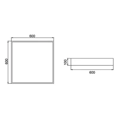 BRUMBERG BRUMBERG LED stropní svítidlo Biro Square, zapínání/vypínání, černé, 4000K