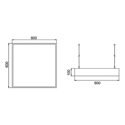 BRUMBERG BRUMBERG LED závěsné svítidlo Biro Square on/off, stříbrná, 3 000K