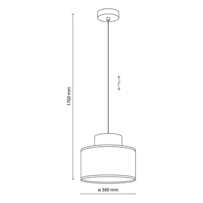 TK Lighting Závěsné svítidlo Duo, Ø 38 cm, rezavě hnědá/přírodně hnědá, juta