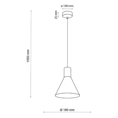 TK Lighting Závěsné světlo Jump, černé, Ø 20 cm