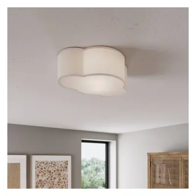 TK Lighting Stropní svítidlo Cloud z textilu, délka 41 cm, šedá barva