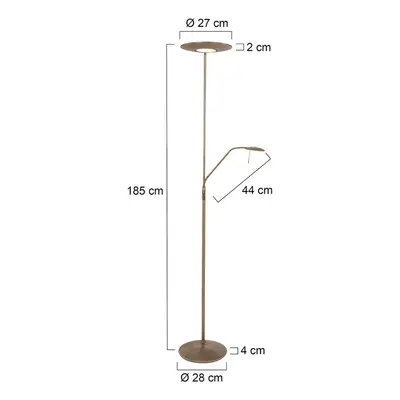 Steinhauer Stropní svítidlo Zodiac LED s LED světlem na čtení, bronzová barva