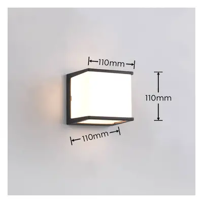 Reality Leuchten Venkovní nástěnné svítidlo LED Calera, černé, šířka 11 cm, hliník