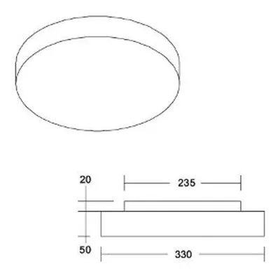 BRUMBERG BRUMBERG LED stropní svítidlo Celtis Mini, 3 000 K, modré