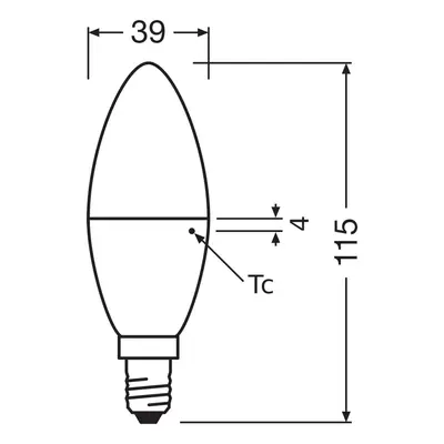 OSRAM OSRAM LED Classic Star, svíčka, matná, E14, 7,5 W, 4 000 K