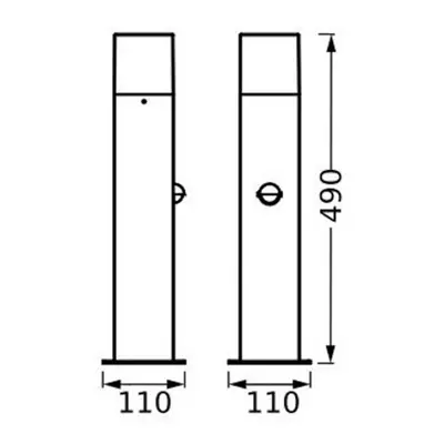 LEDVANCE LEDVANCE Endura Classic Figo Square pathway light, E27, senzor