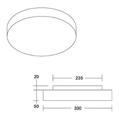 BRUMBERG Stropní svítidlo LED BRUMBERG Celtis Mini 3000K, tmavě hnědošedé