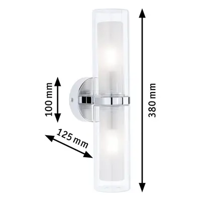 Paulmann Paulmann Luena nástěnné světlo IP44 chrom E14 2x