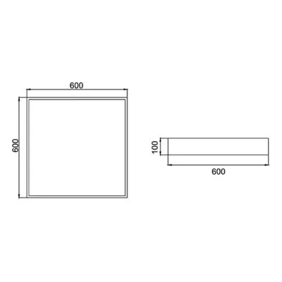 BRUMBERG BRUMBERG LED stropní svítidlo Biro Square, zapínání/vypínání, stříbrná, 4