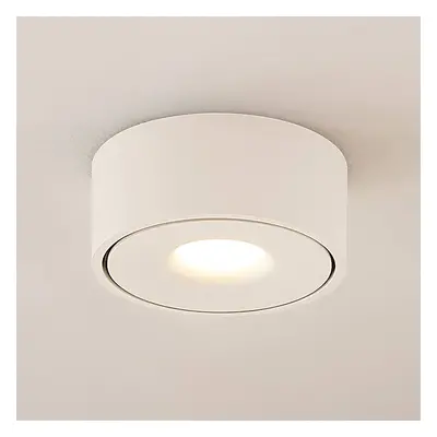 Arcchio Arcchio LED stropní svítidlo Rotari, bílé, kov, Ø 12 cm