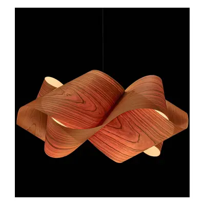 LZF LamPS LZF Přívěsek Swirl, kabel černý Ø 54cm třešeň