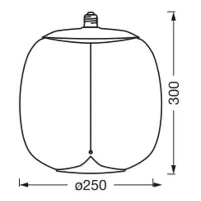 OSRAM OSRAM Vintage 1906 Big Oval, jantarová, E27, 2 700 K, žhavicí vlákno