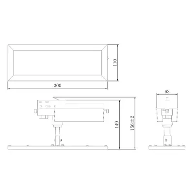 Deko-Light Panel TRACK LIGHT LED, černý, 3-fázový, 3 000 K, zapnuto/vypnuto