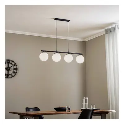 TK Lighting Závěsné svítidlo Maxi se skleněnými stínidly, čtyři světla