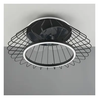 Reality Leuchten LED stropní ventilátor Karlsborg, tichý, Ø 50 cm, CCT, FB