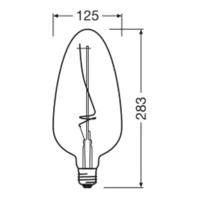 OSRAM OSRAM LED Vintage 1906, C125, žhavicí vlákno, šedá, E27, 4 W, 818