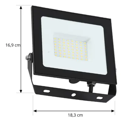 PRIOS Prios LED venkovní reflektor Maikel, 50W, 4000lm, hliník