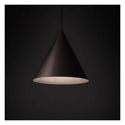 TK Lighting Závěsné svítidlo Cono, jedno světlo, Ø 25 cm, bronzová barva