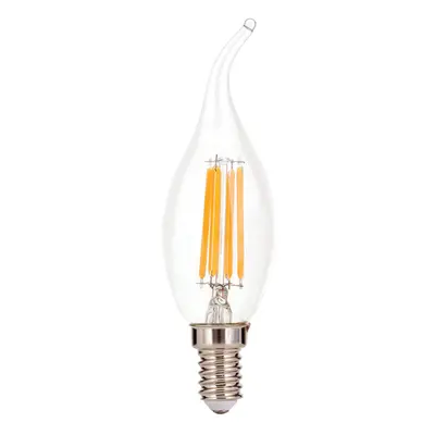 Orion LED svíčka E14 4,5W filament 827 větruodolná