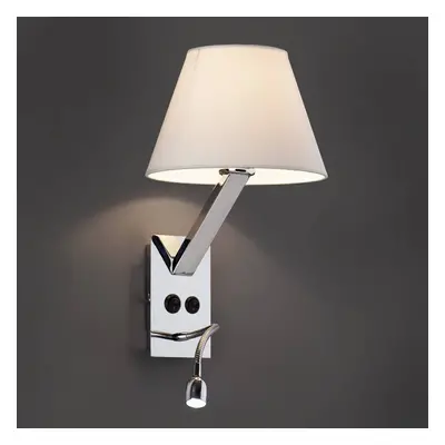 FARO BARCELONA LED nástěnné světlo Moma-2 s lamp. na čtení, bílé