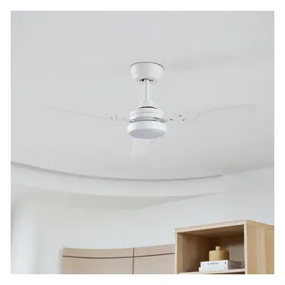 Lindby Stropní ventilátor Lindby LED Aerallo, bílý, CCT, tichý