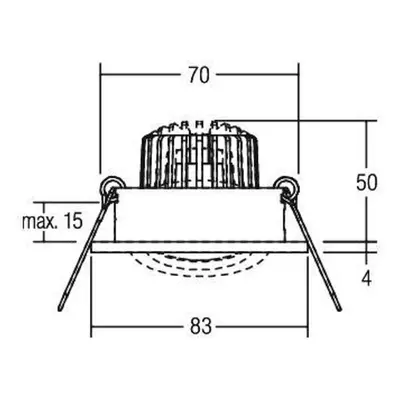 BRUMBERG BRUMBERG LED vestavné bodové svítidlo Berrie-R, 3000K, on/off, chrom