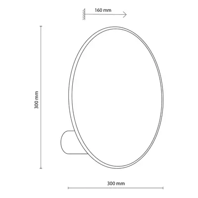 TK Lighting Nástěnné svítidlo Pulse, jutové stínidlo, přírodní hnědá, Ø 30 cm