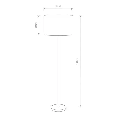 Euluna Hotelová stojací lampa, ecru/chrom