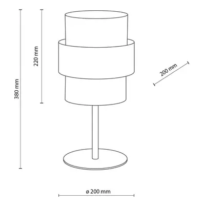 TK Lighting Stolní lampa Calisto, juta, přírodní hnědá, výška 38 cm