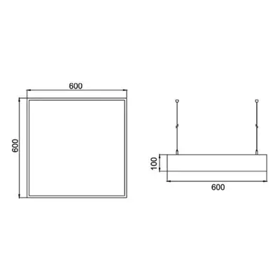 BRUMBERG BRUMBERG LED závěsné svítidlo Biro Square, zapínání/vypínání, bílé, 4 000K