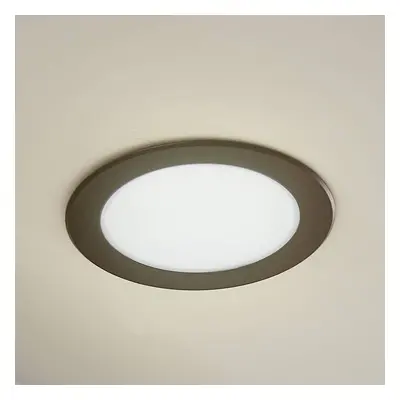 PRIOS Prios LED vestavné bodové svítidlo Rida, černé, 14,5 cm, 12 W, CCT