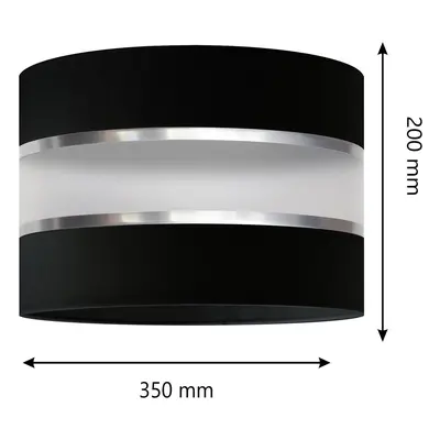 HELam Stínidlo Helen E27 Ø35/výška20cm černá/stříbrná
