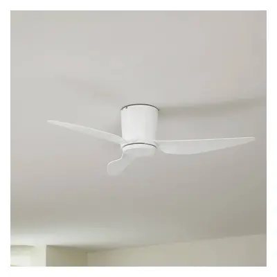 Lindby Stropní ventilátor Lindby Aulo, bílý, DC, tichý, Ø 123 cm