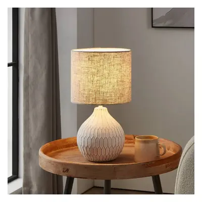 EGLO Stolní lampa Bellariva 3, bílá/světle hnědá