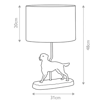 Elstead Stolní lampa Rufus, bronzová patina/krémová, len, pryskyřice