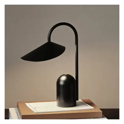 ferm LIVING ferm LIVING LED dobíjecí stolní lampa Arum, černá, stmívatelná, IP44