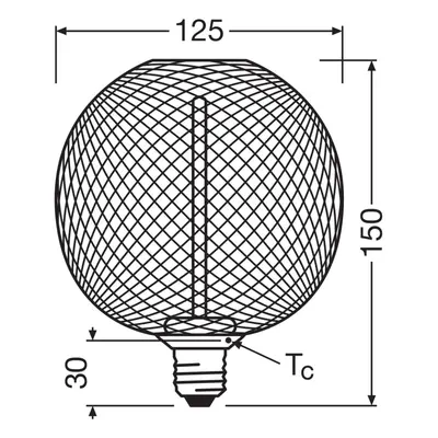 OSRAM OSRAM Decor LED slámová žárovka E27 3,5W černá 1800K