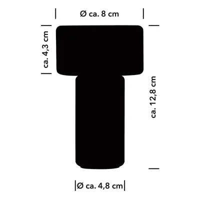 HELL Nabíjecí stolní lampa Tiny-B LED, černá, výška 13 cm, IP54, USB