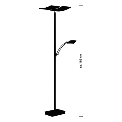 HELL LED stojací lampa Andy, 3 světla, antracit, CCT, stmívač