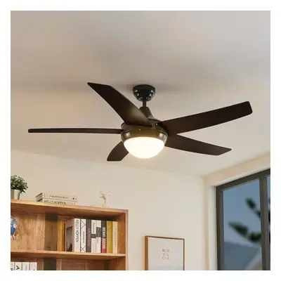 Lindby Stropní ventilátor Lindby s osvětlením Auraya, tichý, černý