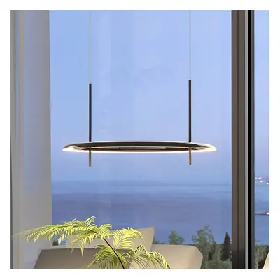 Molto Luce Závěsné svítidlo Molto Luce LED Vuto PD, lesklá černá, Ø 60 cm