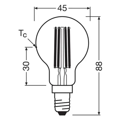 OSRAM OSRAM LED žárovka s kapkovitým vláknem E14 2,2W 4000K 470lm