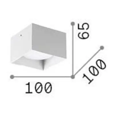 Ideallux Ideal Lux stropní svítidlo Spike Square, barva chrom, hliník, 10x10 cm