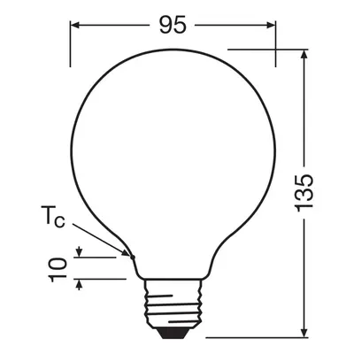 OSRAM OSRAM LED žárovka Globe G95 E27 5W matná 6500K