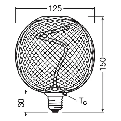 OSRAM OSRAM Decor LED Spiral Filament Globe E27 3,5W zlatá 1 800K